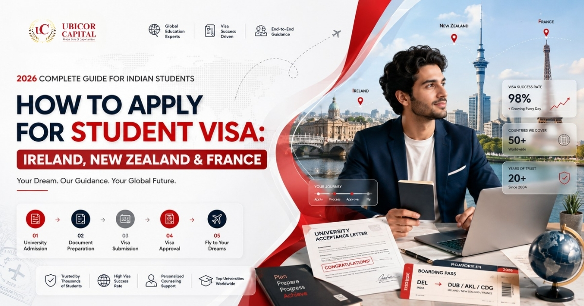 How to Apply for Student Visa: Ireland, New Zealand & France (2026 Guide)