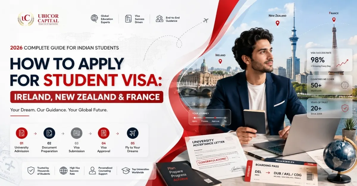 How to Apply for Student Visa: Ireland, New Zealand & France (2026 Guide)
